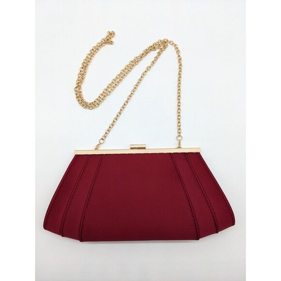 INC International Concepts Framed Wing satin women's clutch - RED - Picture 7 of 8